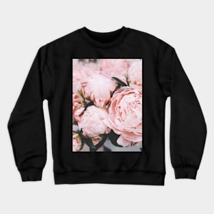 Flowers print, Pink, Pastel, Fashion print, Scandinavian art, Modern art, Wall art, Print, Minimalistic, Modern Crewneck Sweatshirt